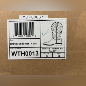 Twisted X Brown and Coral Heeled Boots